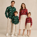 Christmas Matching Family Shirts - Cute Snowman Print Long Sleeve Tops
