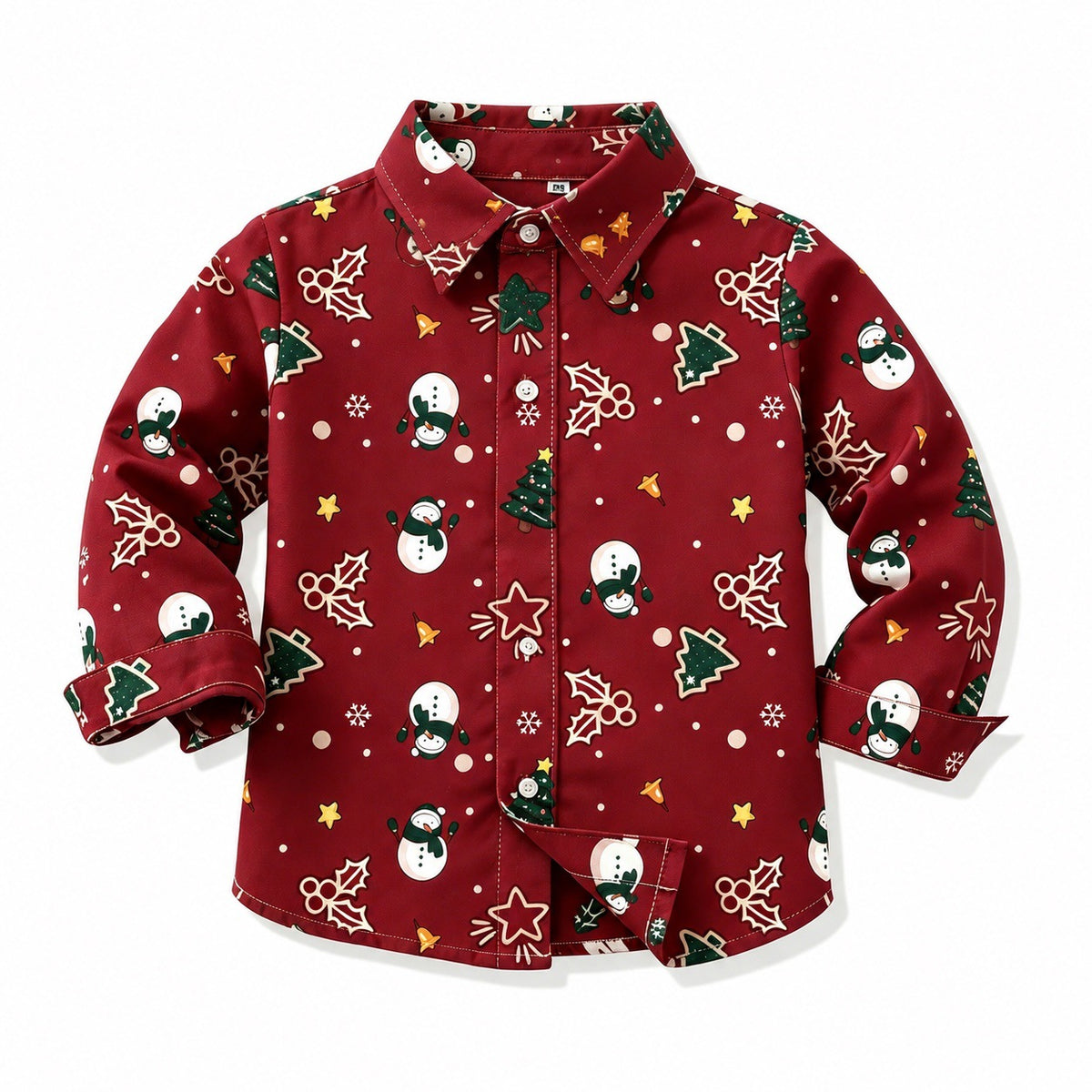 Christmas Matching Family Shirts - Cute Snowman Print Long Sleeve Tops